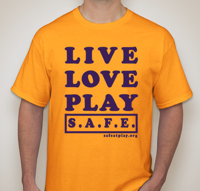 Adult T-Shirt LIVE LOVE PLAY S.A.F.E.