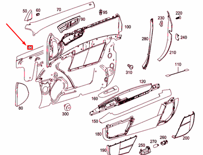 MERCEDES-BENZ CL C216 Vordere rechte Türdichtung A2167270630 NEUES 