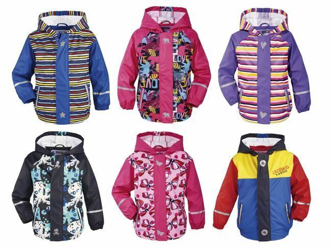 Jungen Mädchen Matsch und Buddeljacke Regenjacke Wasserdicht Winddicht