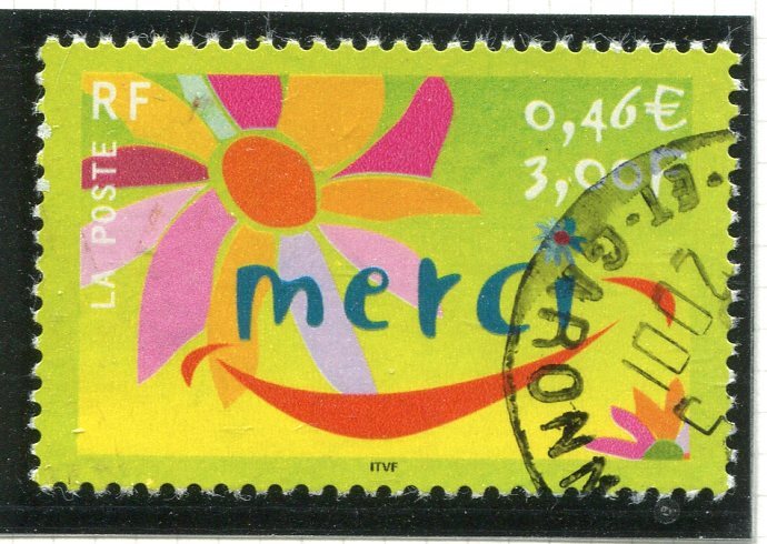 Timbre France Oblitere NÂ° 3379 Merci / Photo Non Contractuelle