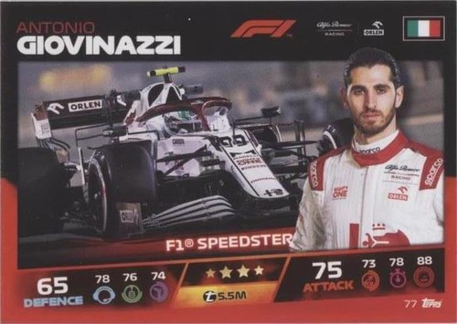 2021 Topps F1 Turbo Attax - Antonio Giovinazzi #77