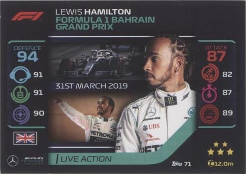 2020 Topps F1 Turbo Attax - Lewis Hamilton #71
