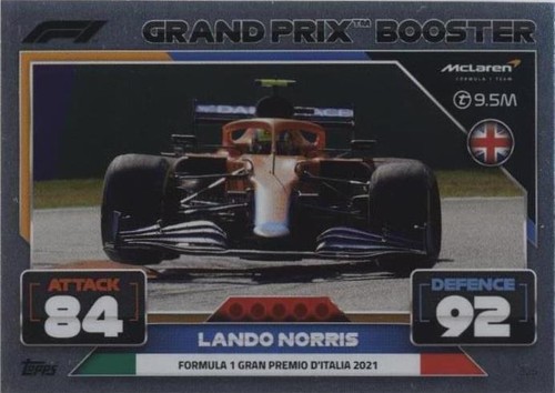 2022 topps F1 Formula1 ノリス 2022 Topps Racing Formula 1 F1 Lando Norris Relic Patch