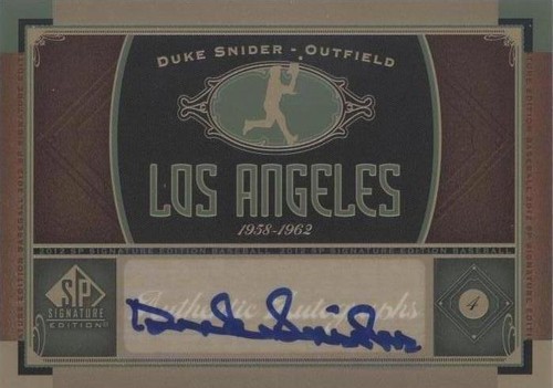 2012 SP Signature Edition - Duke Snider #LA 1