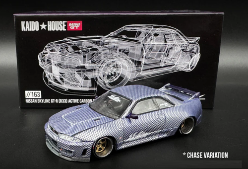 MINIGT 街道ハウス　NISSAN GT-R (BLUE)　チェイス Kaido House x Mini GT 1/64 日産 GT-R (R34) 1999 Sinjuku V2
