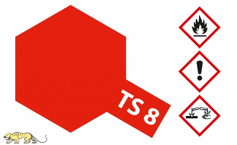 Tamiya 85008 Ts8 / Ts-8 Italienisch Rot / Italian Red - GlÃ¤Nzend - 100ml