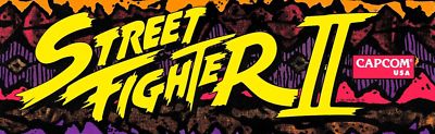 Street Fighter 2 Arcade Marquee For Reproduction Header/Backlit Sign