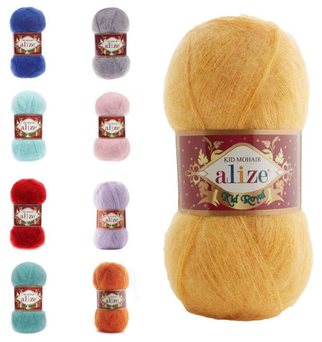 Alize Kid Mohair Royal, 50g - 500m - Lacegarn Mit 62% Kid Mohair