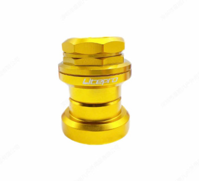 Aluminium Threaded Headset for BROMPTON in GOLD