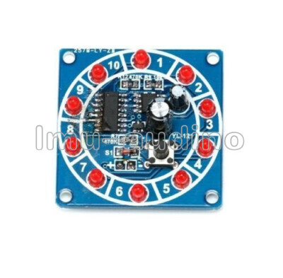 Round Electronic Lucky Rotary Suite CD4017 NE555 Self DIY LED Light DIY kits