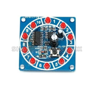 Round Electronic Lucky Rotary Suite CD4017 NE555 Self DIY LED Light DIY kits NEW