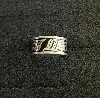 Life Death Ambigram Ring Pewter R112 Alchemy Gothic
