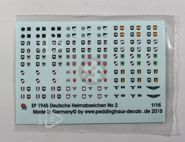 Peddinghaus 1/16 Stahlhelm German Steel Helmet Insignia No.2 WWII [Decal] 1945