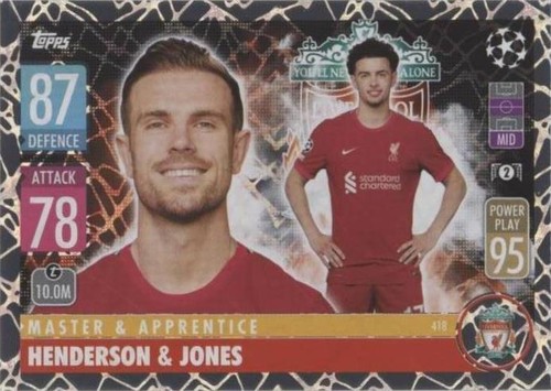 2021-22 Topps Match Attax UCL Curtis Jones Jordan Henderson #418