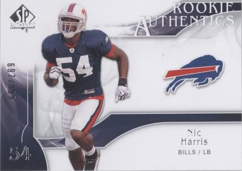 2009 UD SP AUTHENTIC Rookie Football Card #212 NIC HARRIS