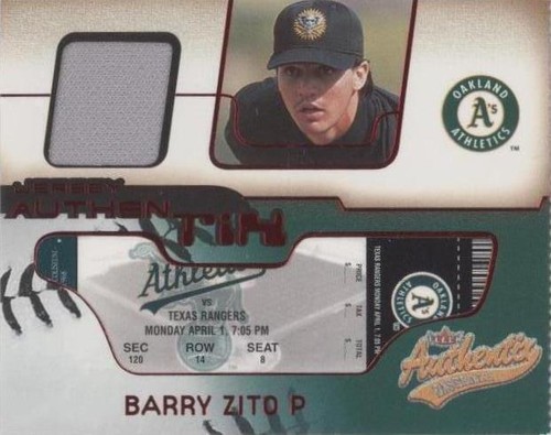 2002 Fleer Authentix - Barry Zito #JA-BZ