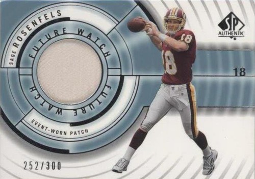 2001 SP Authentic Sage Rosenfels #118
