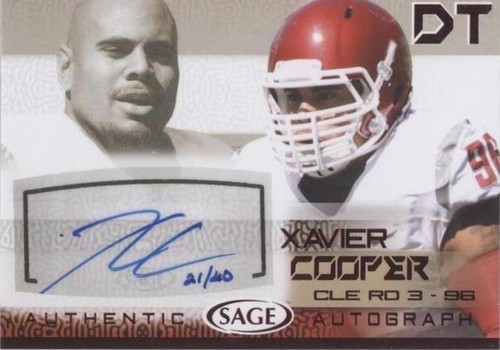 2015 Sage Autographed Xavier Cooper #A14