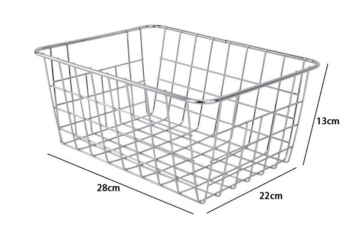 Cesto Cestino Porta Oggetti Organizer In Metallo Arredamento Bagno dfh