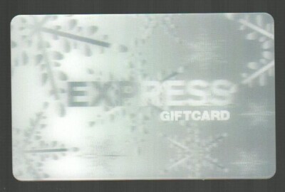 EXPRESS Silver Snowflakes ( 2003 ) Lenticular Gift Card ( $0 ) RARE