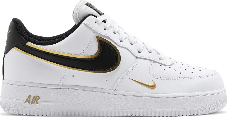 

Nike Air Force 1 07 LV8 Metallic Swoosh Pack White Gold DA8481-100 Мужские 12,5, Белый, Nike Air Force 1