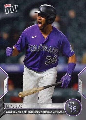 Topps NOW 2023 Card #564 Elias Diaz Game-Used Base /49 Or