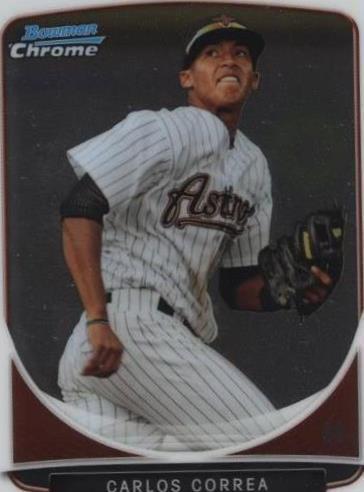 その他 CARLOS CORREA bowman refractor auto 2013 Bowman Chrome Carlos Correa Refractor /500 AUTO RC BGS