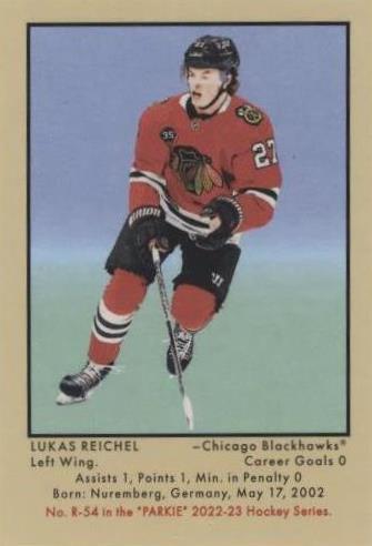 2022-23 Upper Deck Parkhurst Champions - Lukas Reichel #R-54