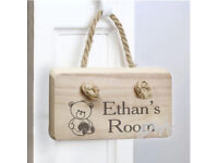 Personalised Teddy Wooden Sign 