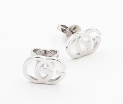 【Gucci】ピアス Interlocking G Silver Pierce GUCCI piercing for both ears Interlocking G mark silver