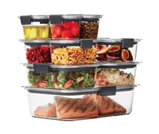 rubbermaid brilliance 22-piece plastic microwave safe food