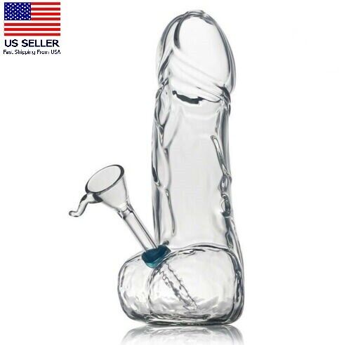 8" Male Penis Glass pipes Glass Vase Bong Glass Smoking Water Pipes Hookahs
