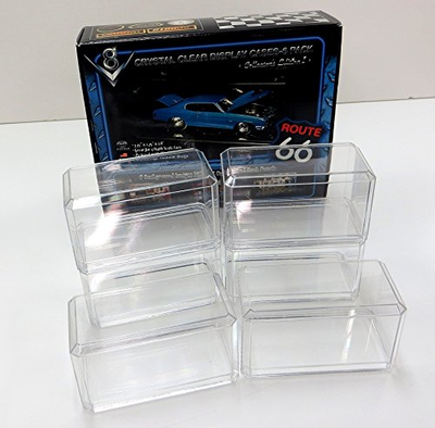 6 Pack of 1/64 Clear Diecast Car Display Cases