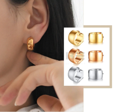 Surgical steel huggie hoop earrings deals