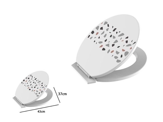 Sedile Coprivaso Wc Water Copriwater Bagno In Pvc Universale Bianco Abstract dfh