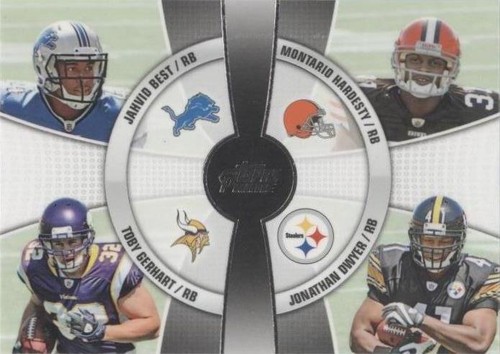 2010 Topps Prime Jahvid Best Jonathan Dwyer Montario Hardesty #4Q-30