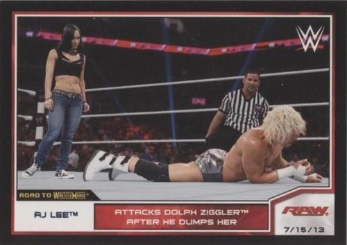 2014 Topps WWE Road to Wrestlemania - AJ Lee Dolph Ziggler #24