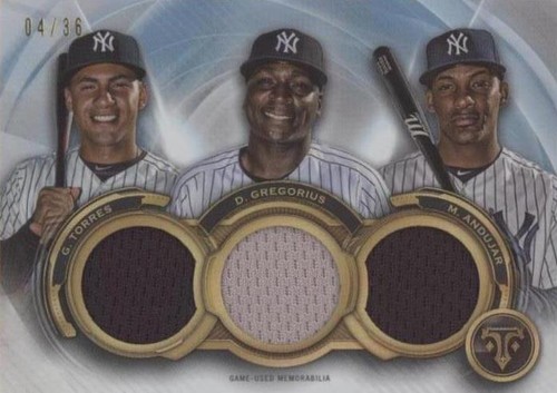2019 Topps Triple Threads - Didi Gregorius Gleyber Torres Miguel Andujar #RCC-TGA