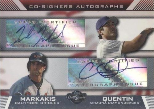 2007 Topps Co-Signers - Carlos Quentin Nick Markakis #CS-MQ