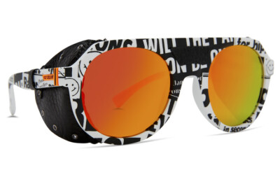 VONZIPPER VONZIPPER PSYCHWIG SUNGLASSES (HOUSE RIOT SATIN / GREY FIRE CHROME LENS) XNNN