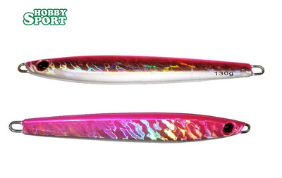 VERTICAL JIG FIRE ARTICO 130 GRAMMI COL PINK SILVER PESCA MARE RICCIOLA CERNIA