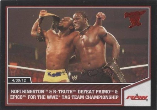 Kofi Kingston/R-Truth 2013 Topps Best Of WWE Blue Top 10 Tag