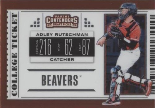 Adley Rutschman 2019 Panini 10シリ auto 2019 PANINI CONTENDERS ADLEY RUTSCHMAN ORIOLES DIAMOND
