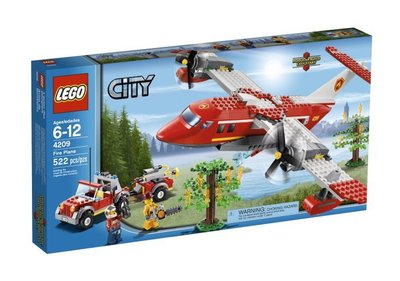 4209 FIRE PLANE lego city town legos set air craft jeep airplane men fighter