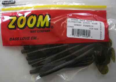 Zoom 018-025 Ultravibe Speed Worms Green Pumpkin 15CT