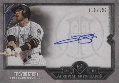 2017 Topps Museum Collection - Trevor Story #AA-TS