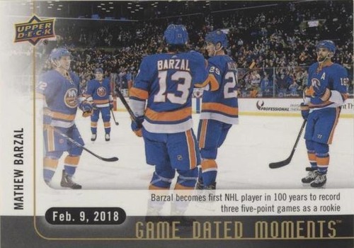 2017-18 Upper Deck Game Dated Moments - Mathew Barzal #48
