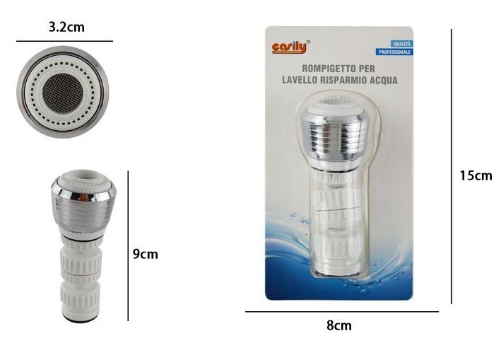 Aeratore Rompigetto Rubinetto Cucina Cromato Filtro Snodato 69260 dfh