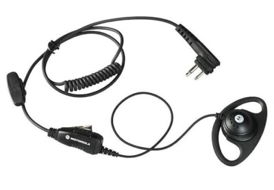 Original Motorola #HKLN4599B D-Style Earpiece with In-Line Mic & PTT - Free Ship