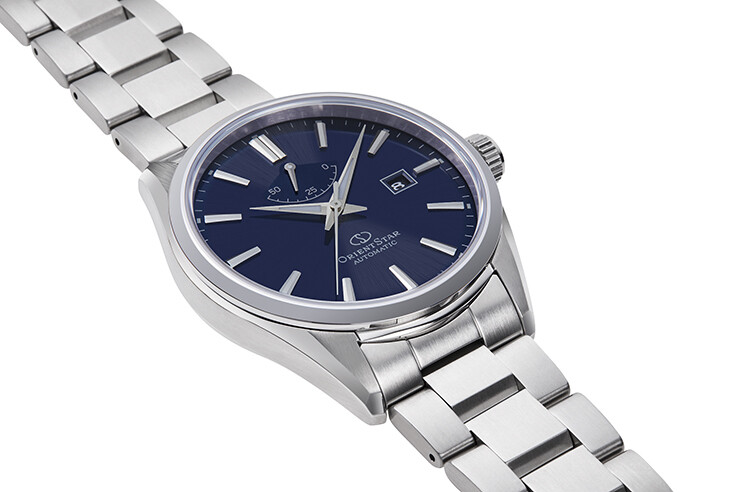 Pre-owned Orient Star Orientstar: Basic Date Automatic Watch Bluedial Sapphire Crystal Au0403l